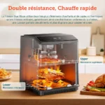 Friteuse sans huile COSORI Dual Blaze Noir + grille – Image 11