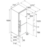 Réfrigérateur combiné LIEBHERR CBNsdc765i BioFresh – Image 5