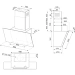 Hotte décorative murale inclinée SMEG KICV90BL2 – Image 7