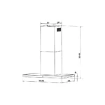 Hotte décorative murale FABER TSPG 900 INOX/VERRE NOIR – Image 7