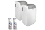 Climatiseur mobile Whirlpool Pack 2x climatiseur mobile monobloc 3 vitesses déshumidification pour surface 35m2