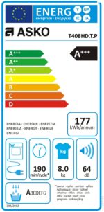 Sèche linge pompe à chaleur ASKO T408HD.T.P – Image 2