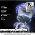 Aspirateur balai SAMSUNG Bespoke AI Jet Ultra 2 batteries VS90F40EEM/WD – Image 2