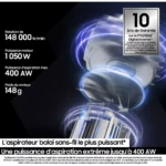 Aspirateur balai SAMSUNG Bespoke AI Jet Ultra 2 batteries VS90F40EEK/WD – Image 7